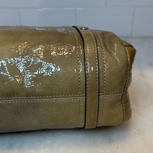 Coach Bag Purse Handbag Audrey Perforated Patent Leather Mini Satchel Pocketbook - Picture 9 of 16